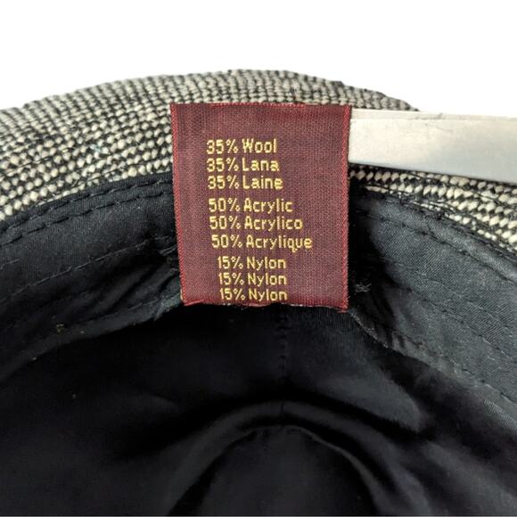 Dorfman Pacific  wool fedora hat men's black and white - Picture 7 of 8